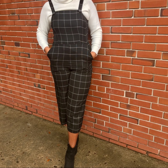 Cropped Plaid overalls - Picture 4 of 7